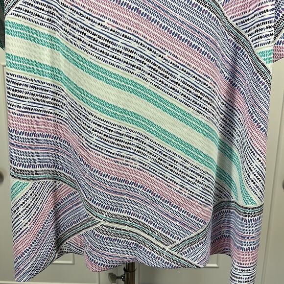 Chico's Rainbow Dots Easy Kimono Jacket Cover Cardigan Multi Color Size 2 = L - Picture 7 of 16